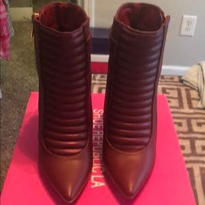 Wine Colored Booties